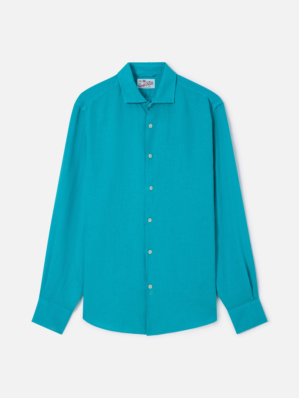 Camicia Pamplona verde petrolio in lino product image 4