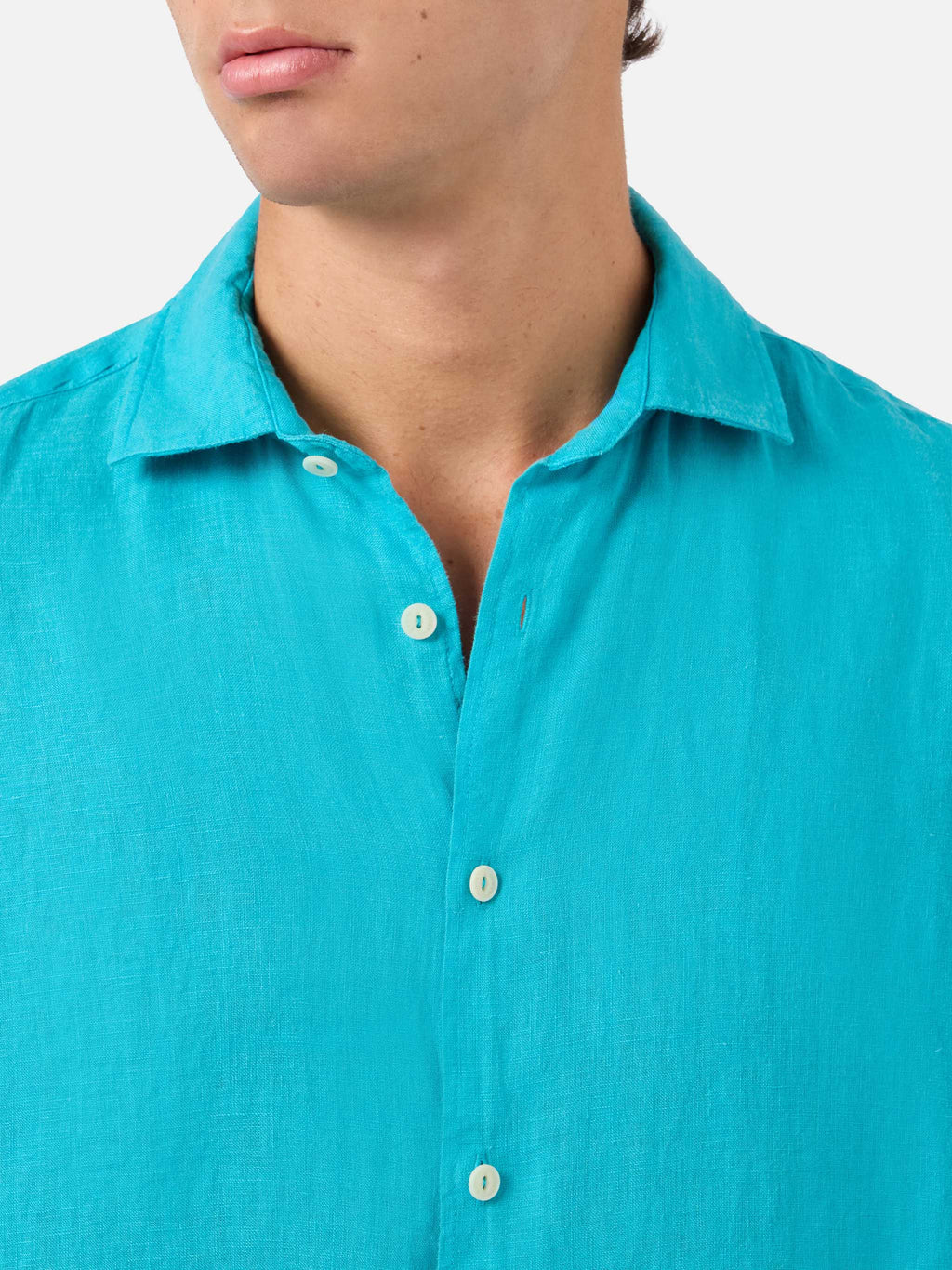 Camicia Pamplona verde petrolio in lino product image 2