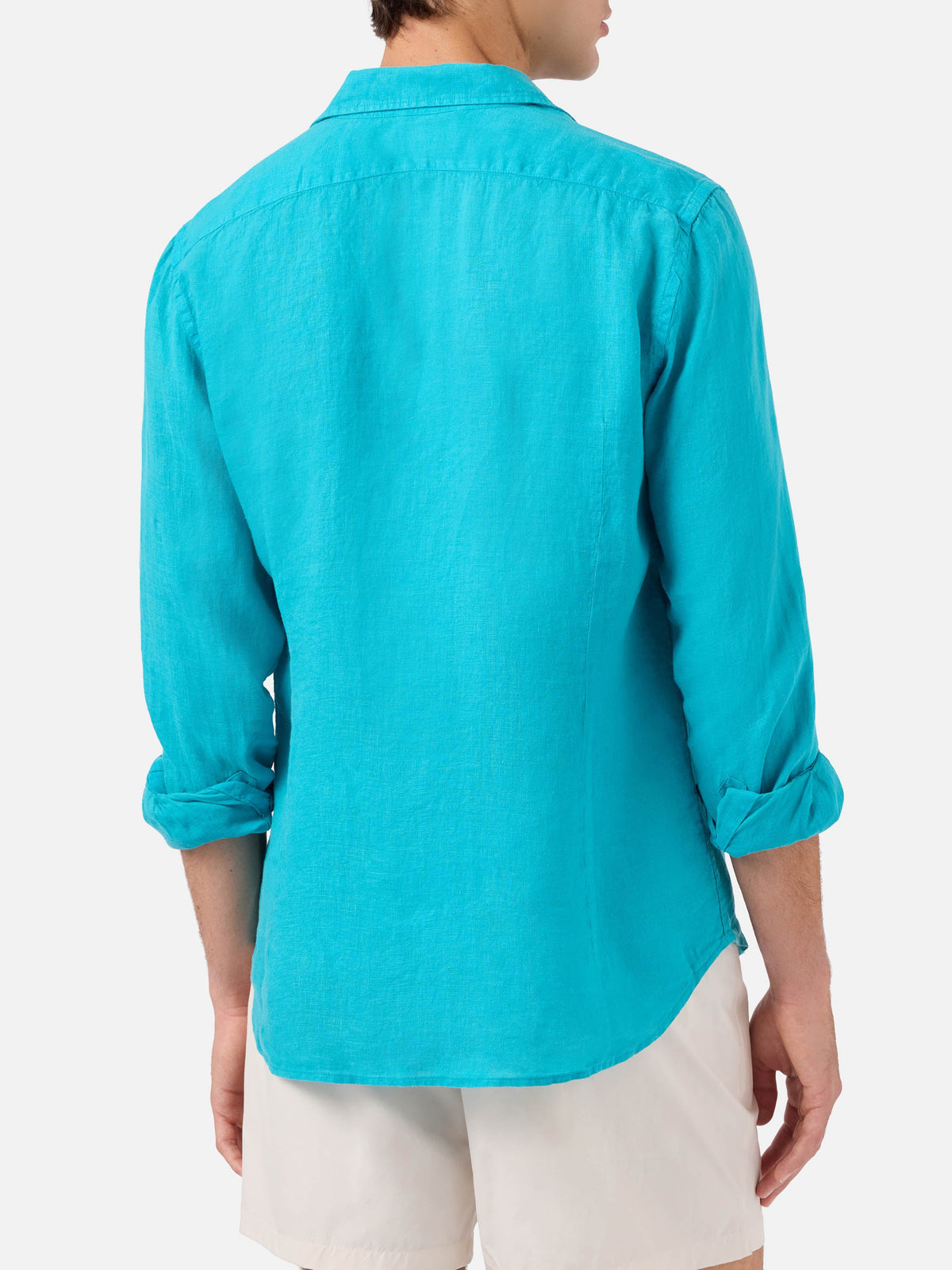 Camicia Pamplona verde petrolio in lino product image 3