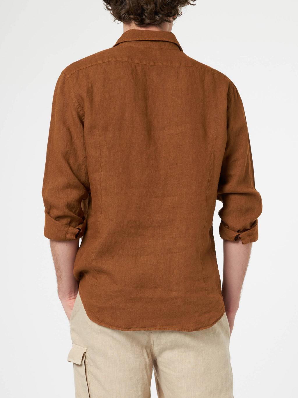 Camicia Pamplona cammello in lino product image 3