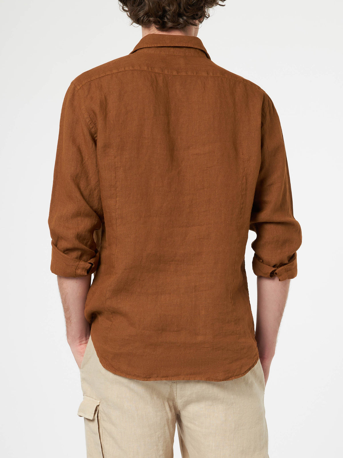 Camicia Pamplona cammello in lino product image 3