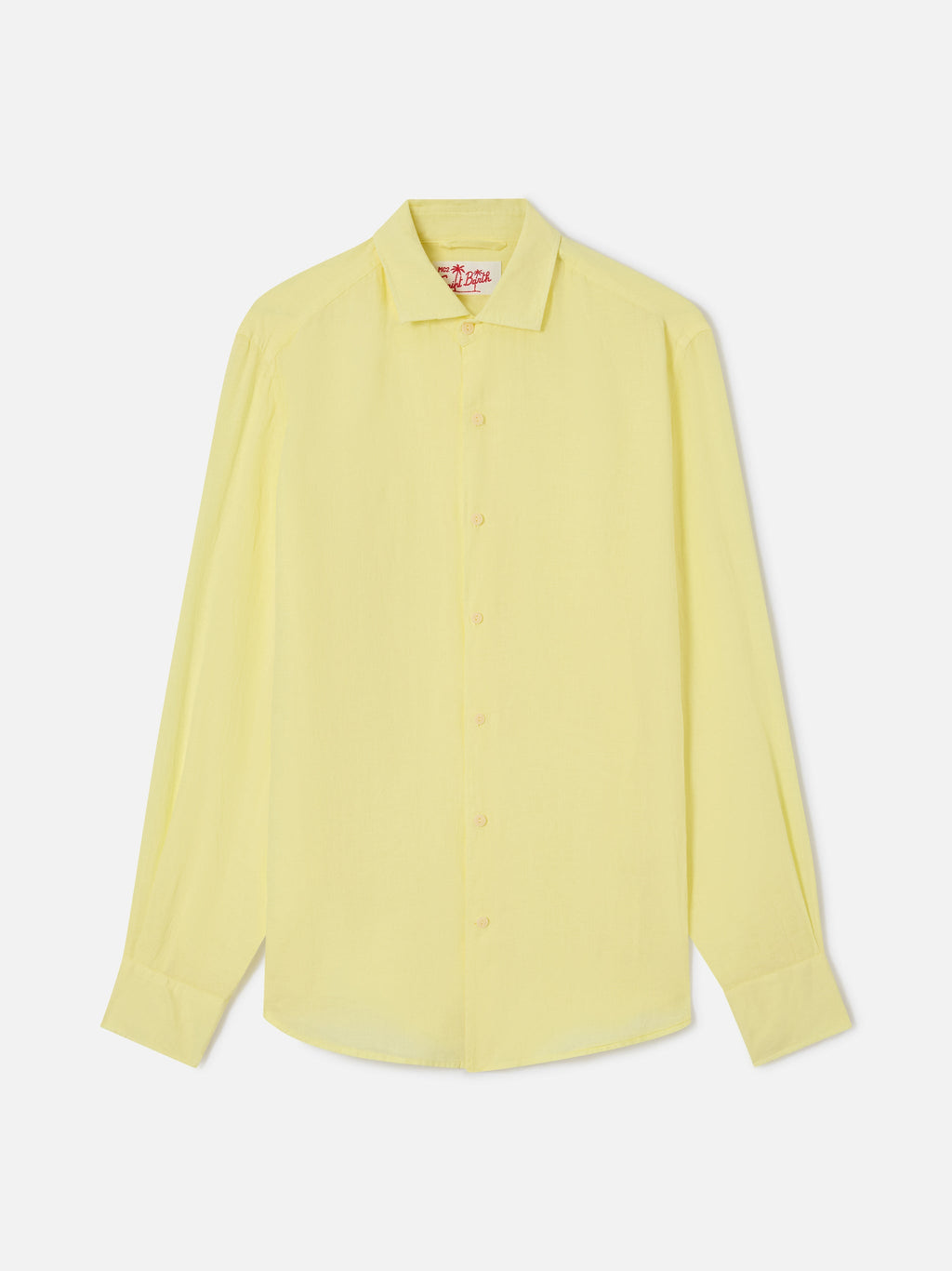 Camicia Pamplona giallo chiaro in lino product image 4