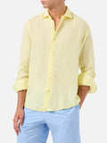 Camicia Pamplona giallo chiaro in lino product image 1