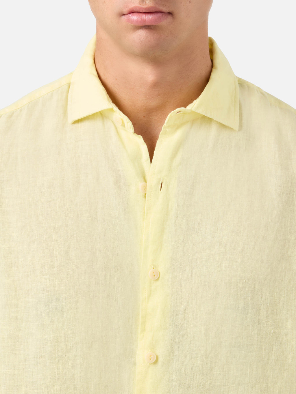 Camicia Pamplona giallo chiaro in lino product image 2
