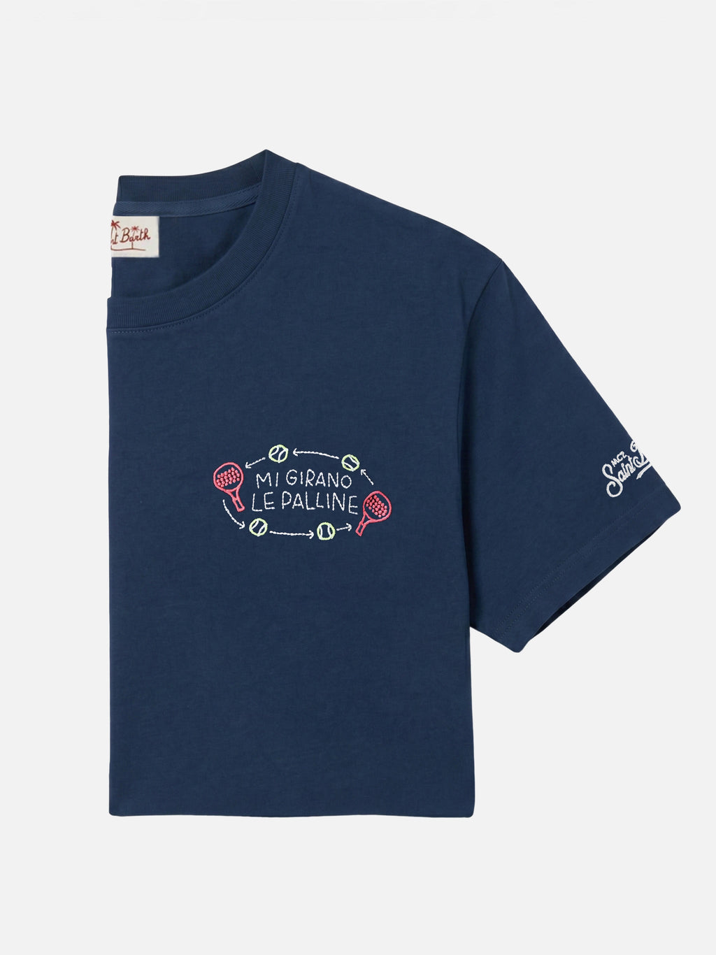 T-shirt Portofino blu navy con ricamo Girano palline product image 1