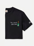 T-shirt Portofino nera con ricamo sul davanti product image 1