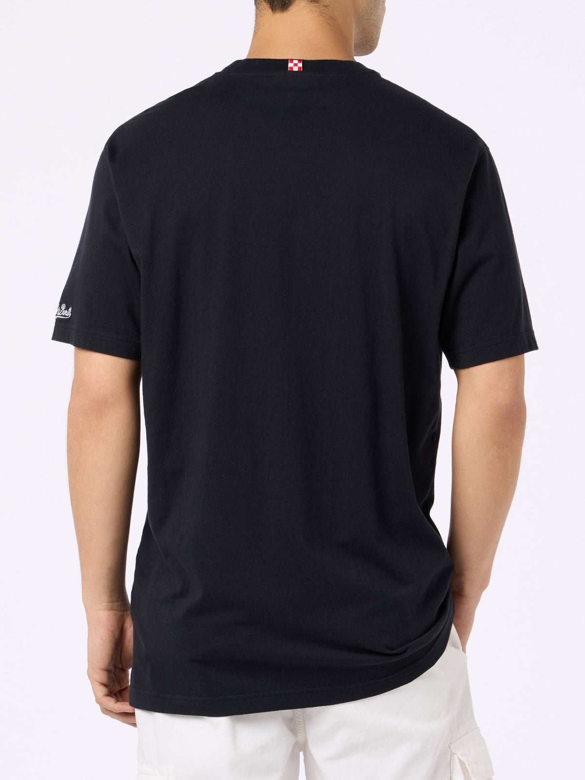 T-shirt Portofino nera con ricamo sul davanti product image 4