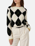 Maglia corta New Queen Soft con motivo argyle