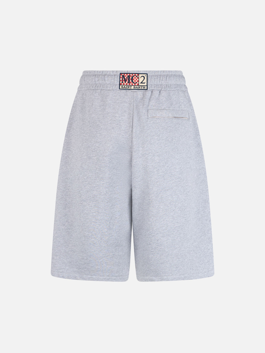 Bermuda Randle grigio chiaro melange con ricamo logo