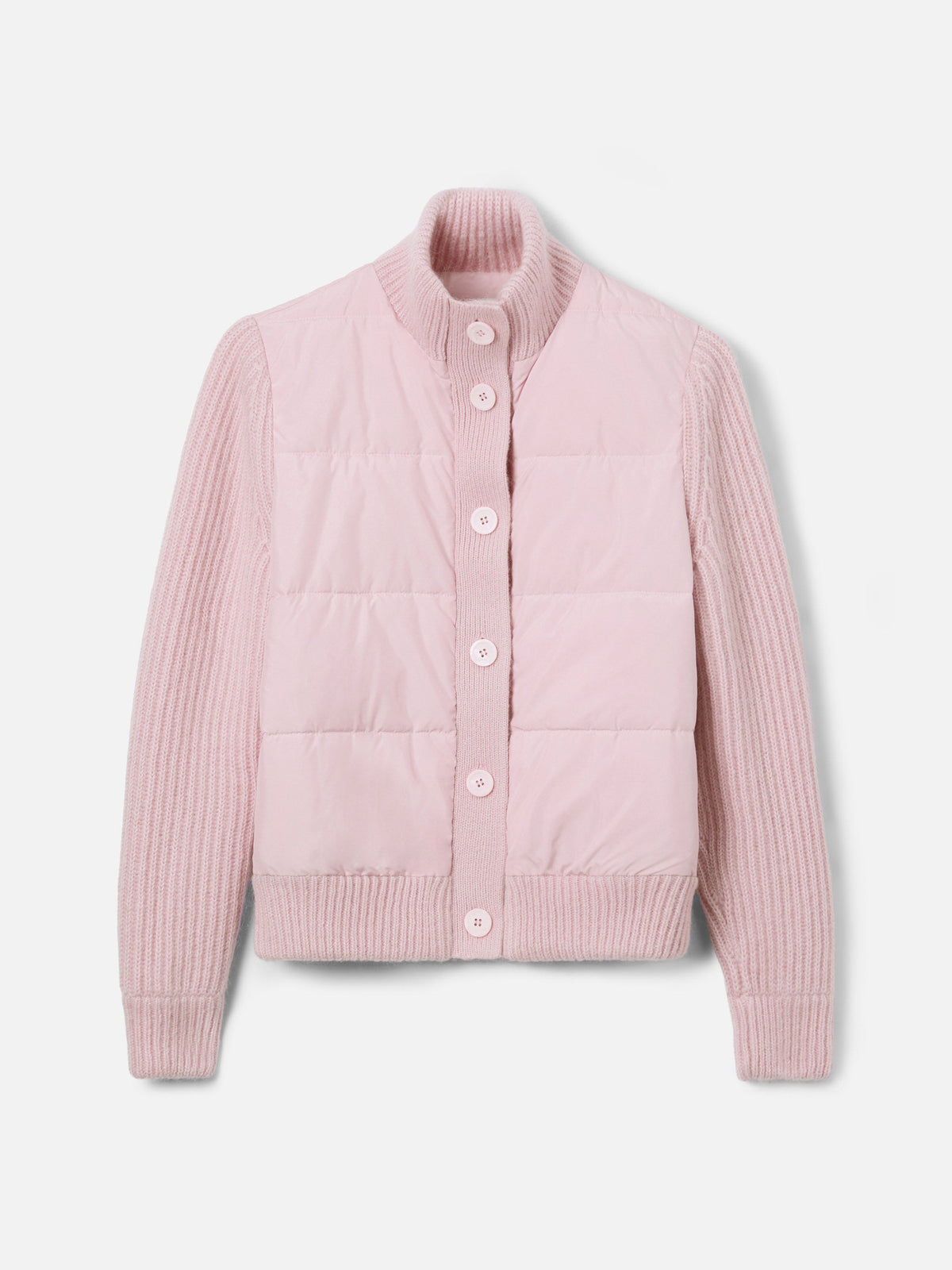Giacca imbottita Rosental rosa con maniche in maglia