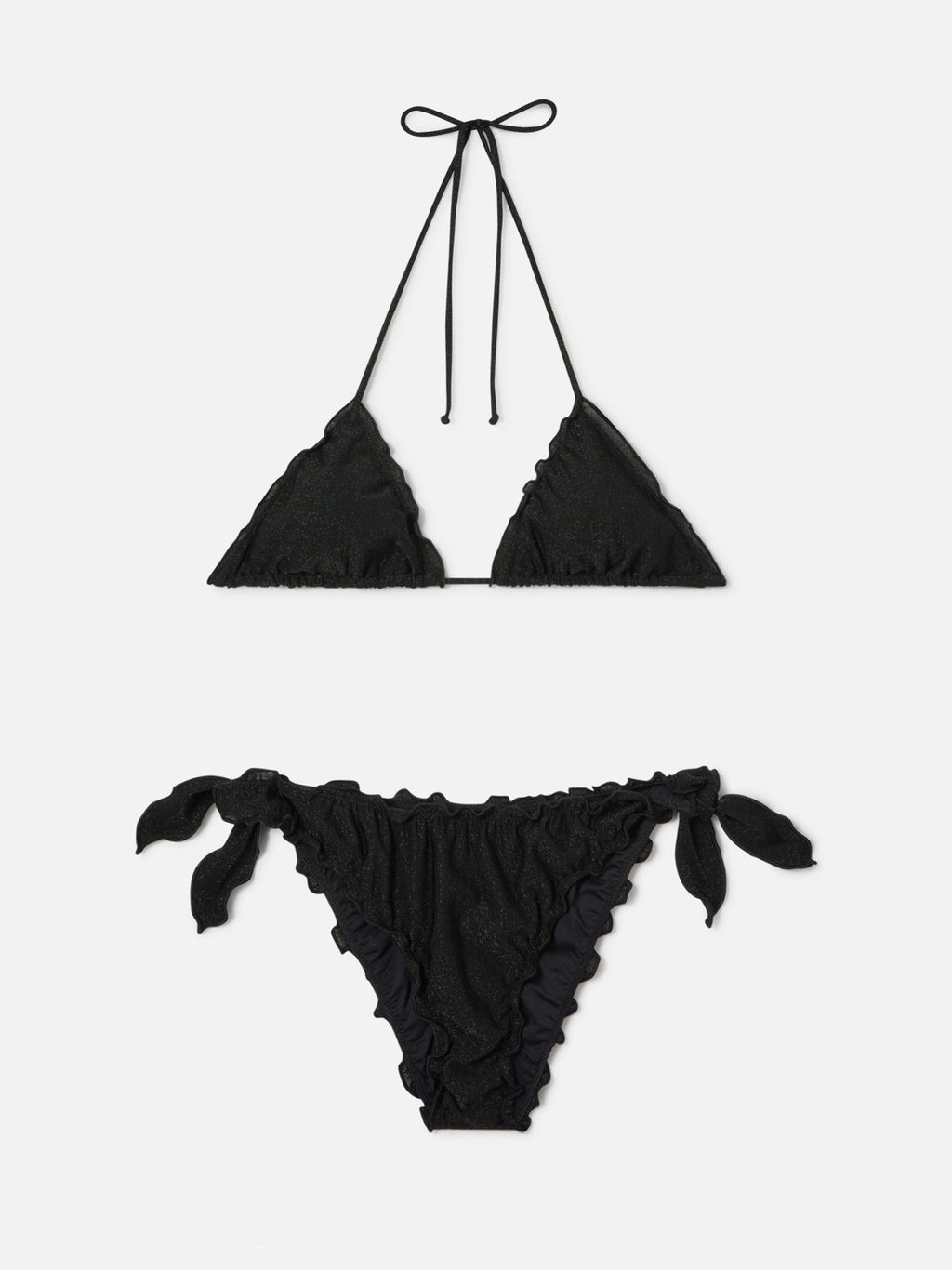 Bikini a triangolo Sagittarius Moon in lurex nero
