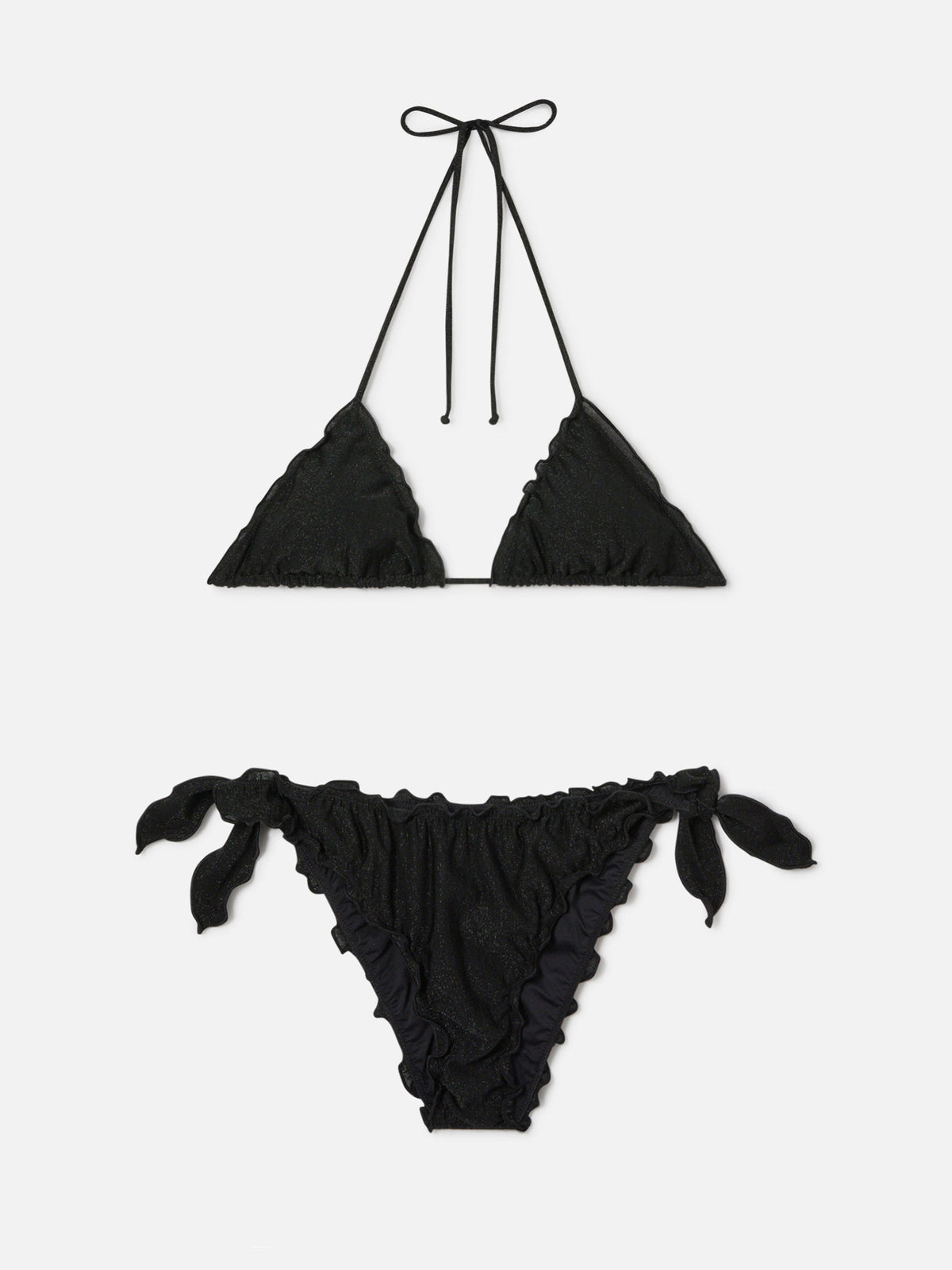Bikini a triangolo Sagittarius Moon in lurex nero