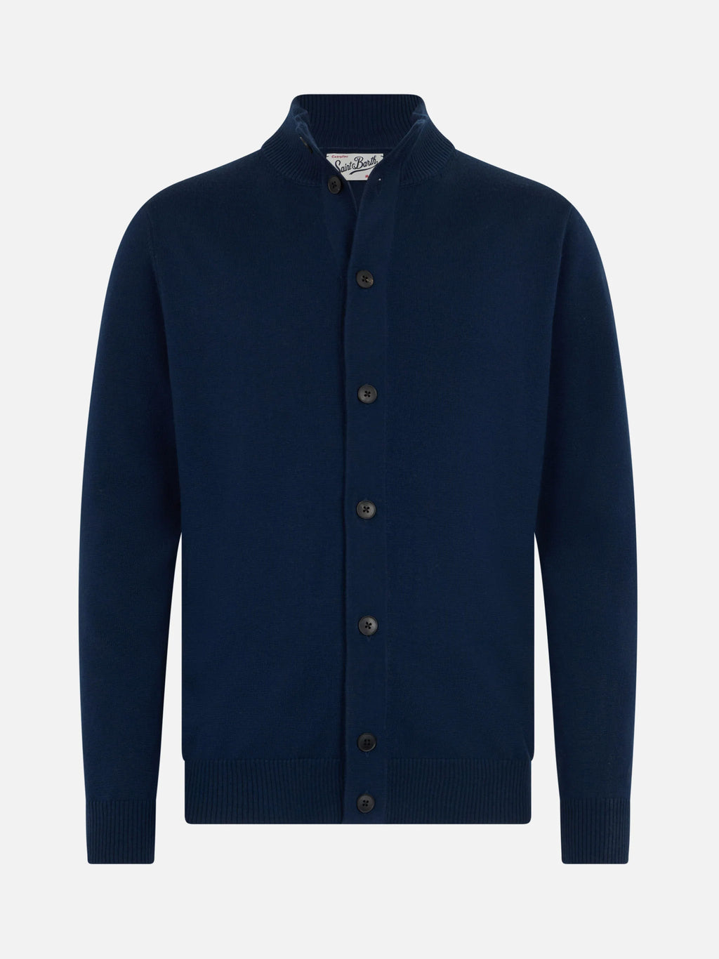 Cardigan Savile Light blu navy in lana merino