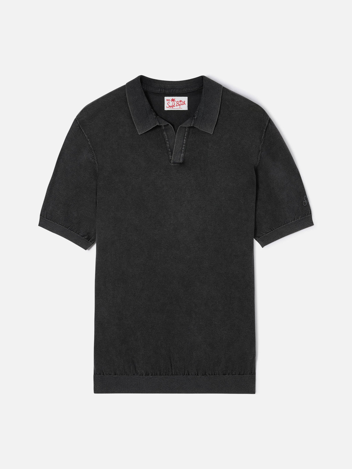 Polo Sloan nera in cotone effetto vintage product image 5