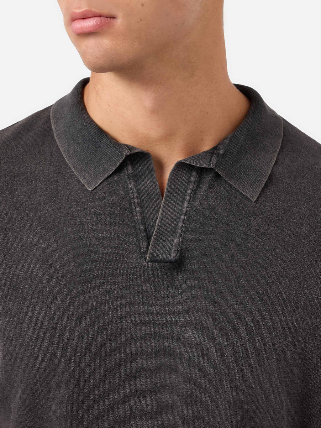 Polo Sloan nera in cotone effetto vintage product image 2