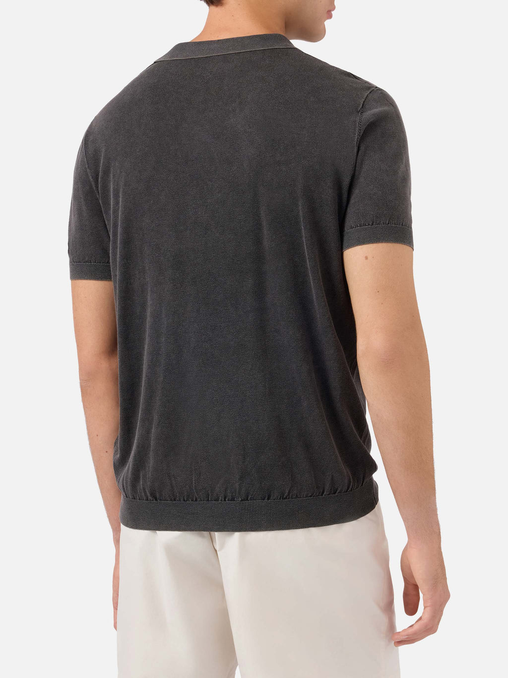 Polo Sloan nera in cotone effetto vintage product image 3