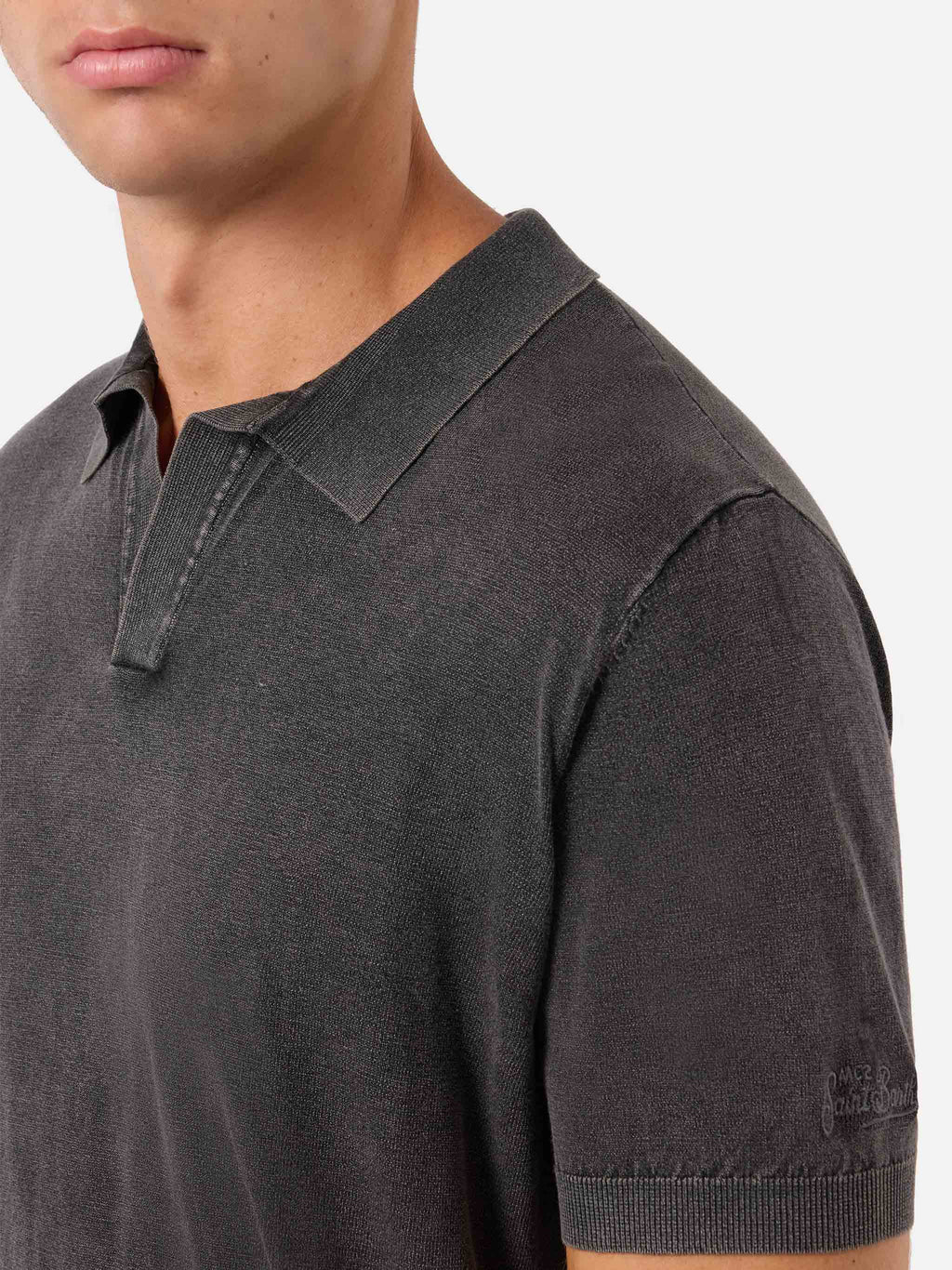 Polo Sloan nera in cotone effetto vintage product image 4