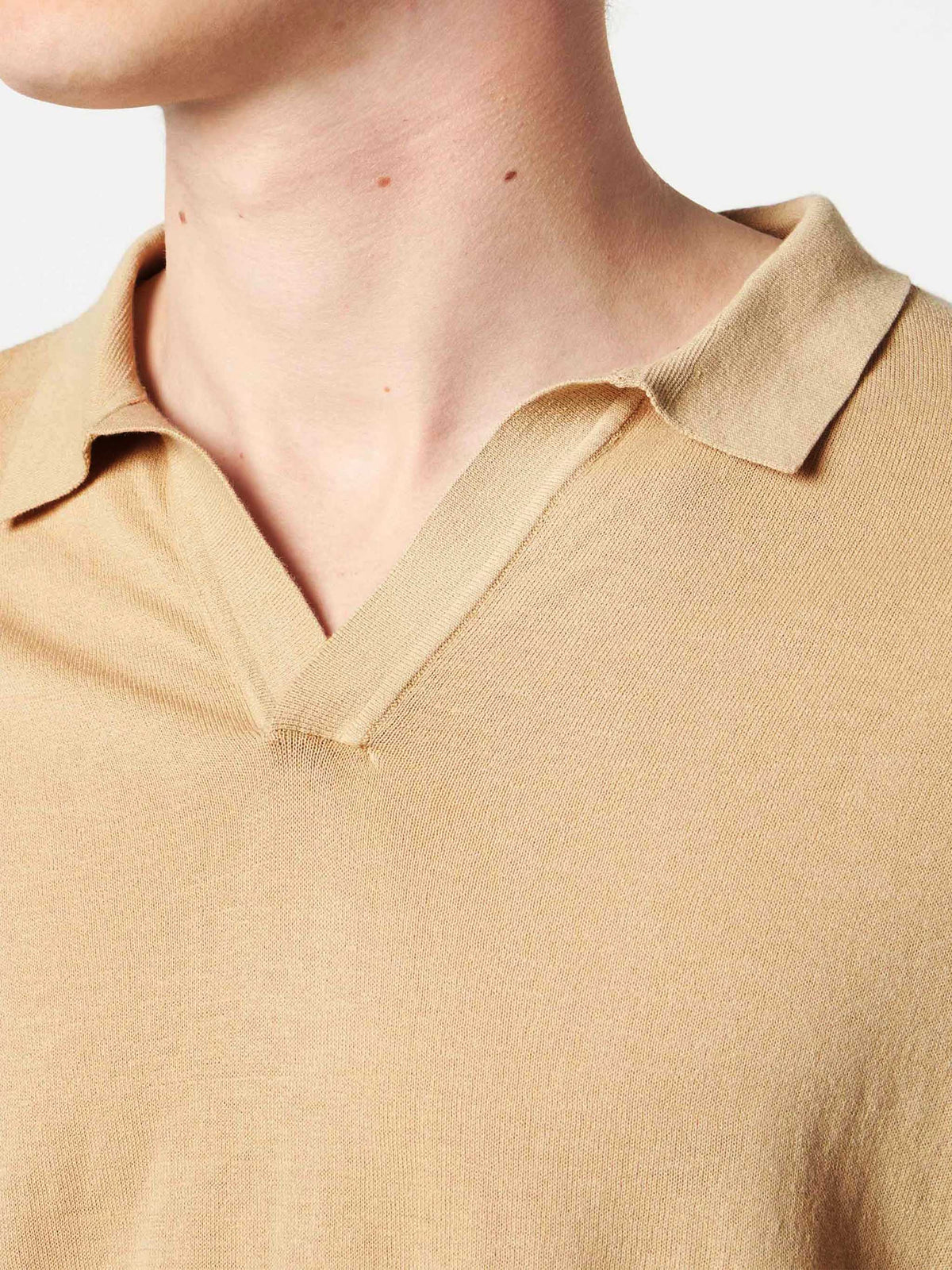 Polo Sloan beige in maglia di cotone product image 2