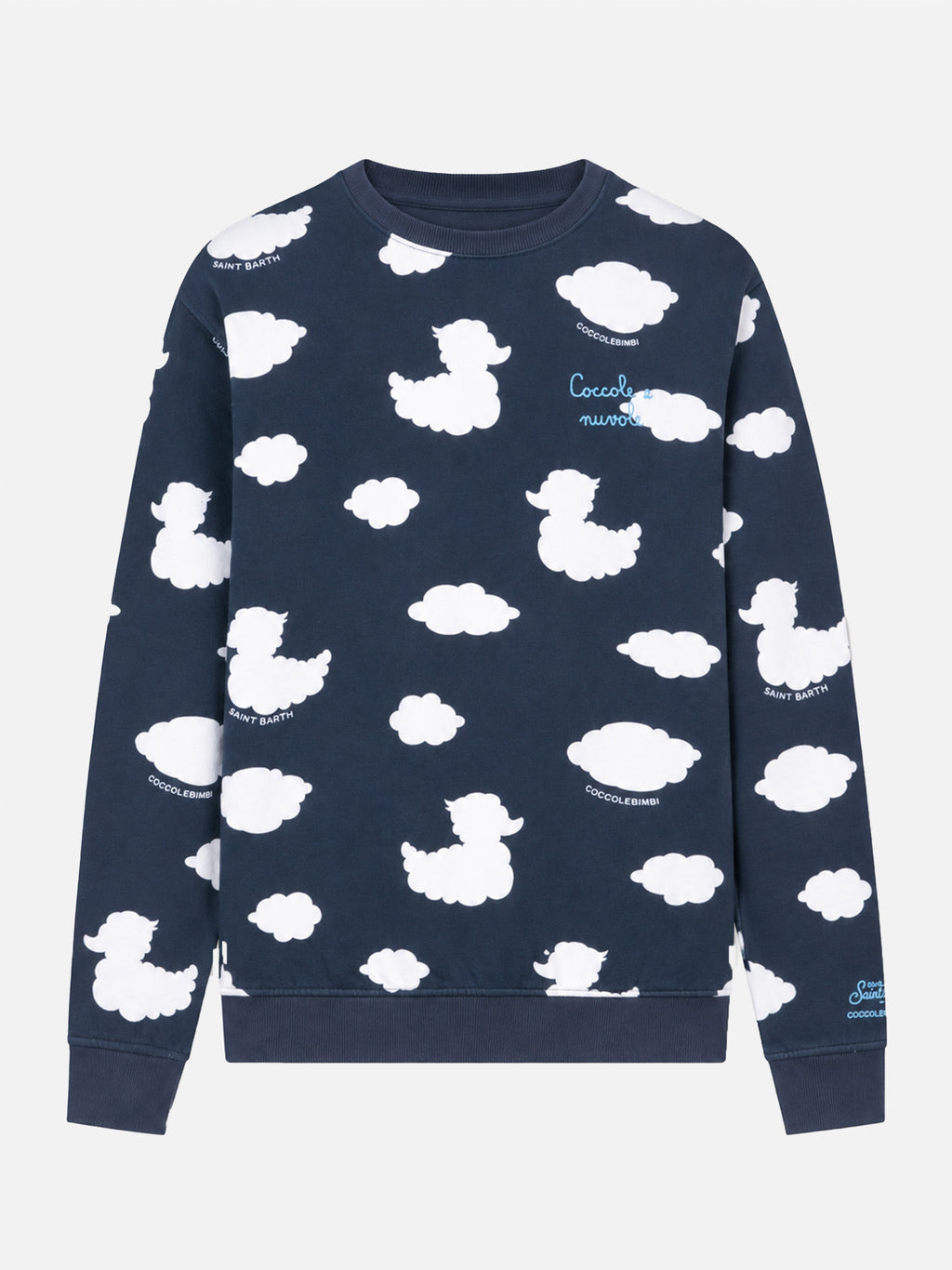 Felpa Soho blu con ricamo Coccole e nuvole | Special Edition product image 1