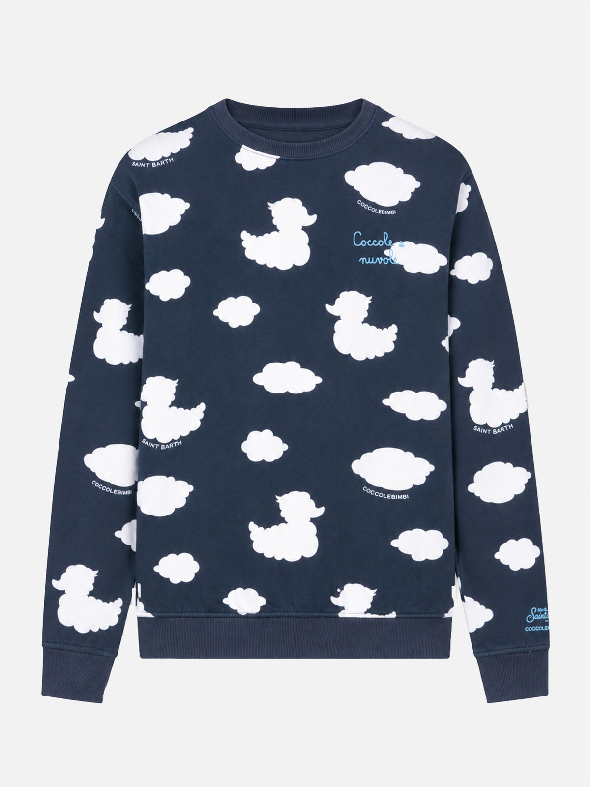 Felpa Soho blu con ricamo Coccole e nuvole | Special Edition product image 1