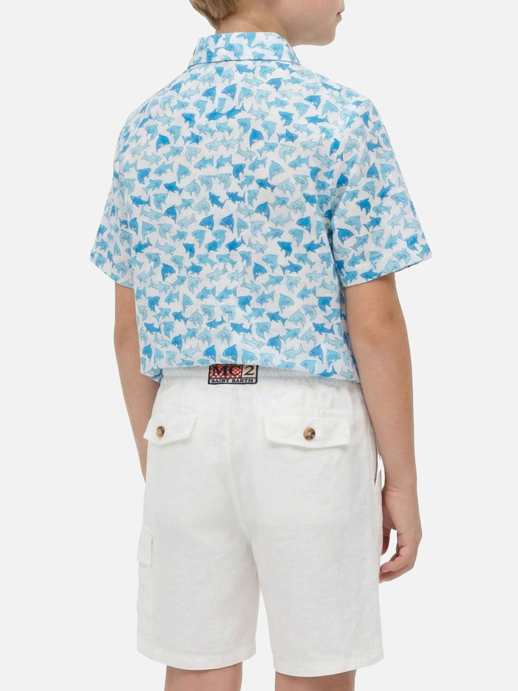 Camicia Sharouk bianca con stampa squali product image 3