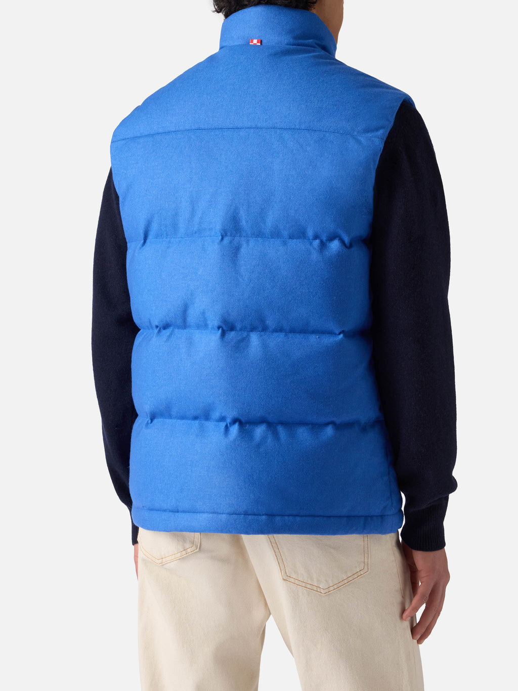 Gilet imbottito Thunder blu in misto lana