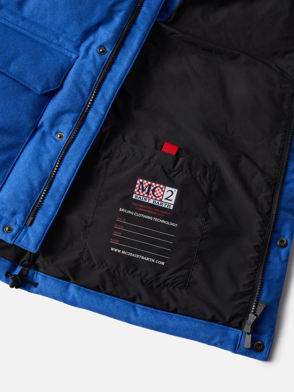 Gilet imbottito Thunder blu in misto lana