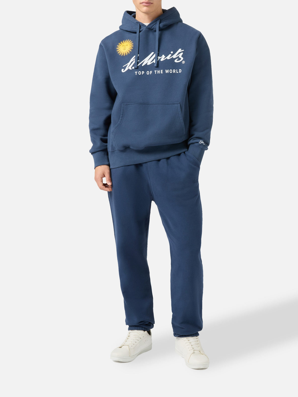 Felpa con cappuccio Tribeca blu navy stampa sole di St. product image 3