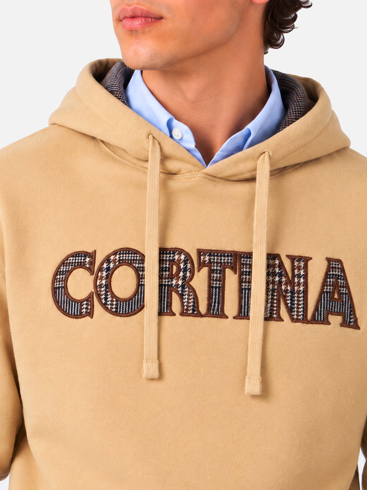 Felpa con cappuccio Tribeca beige patch Cortina product image 4