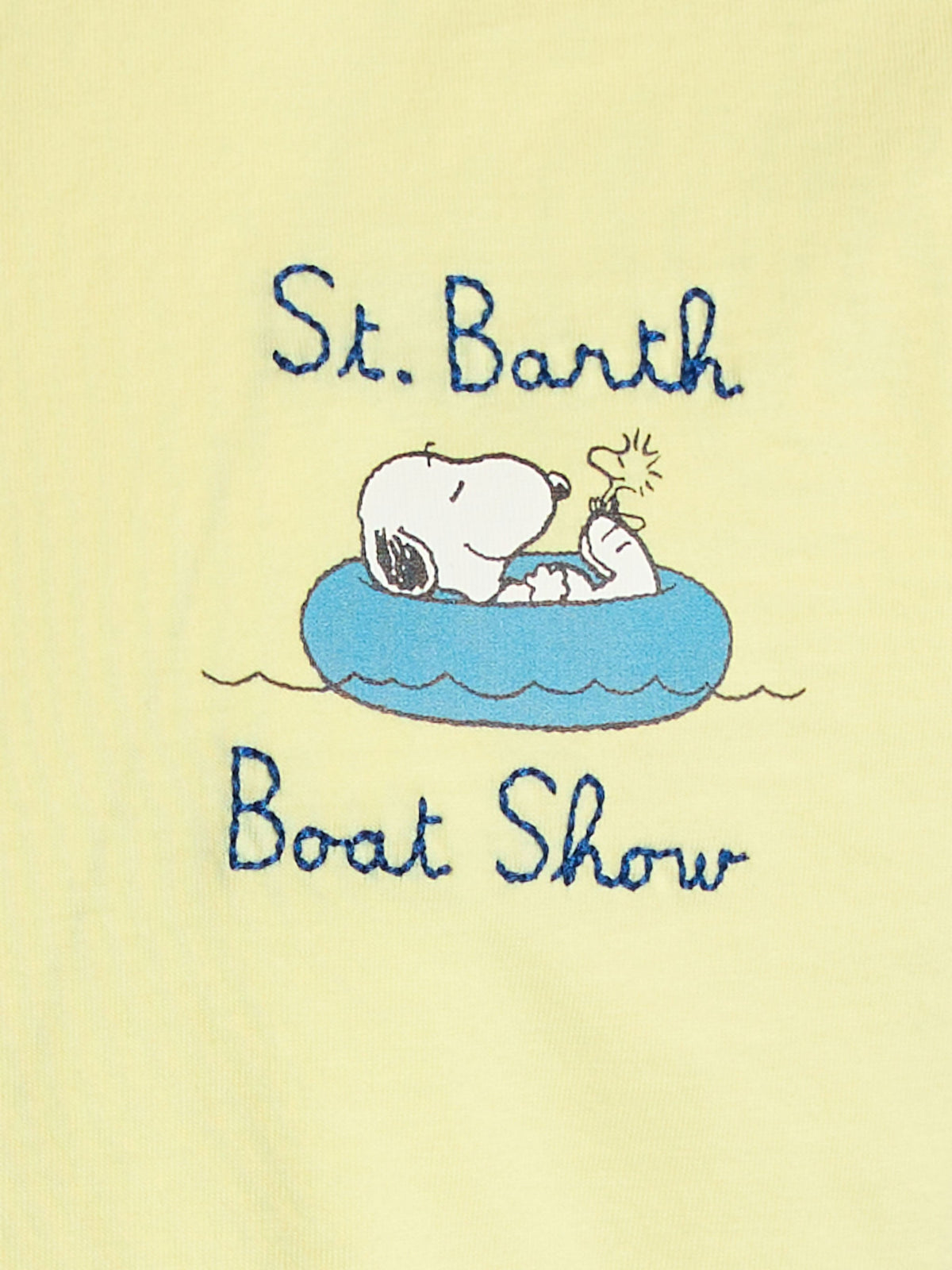 T-shirt gialla con ricamo Snoopy boat show | Special Edition product image 3