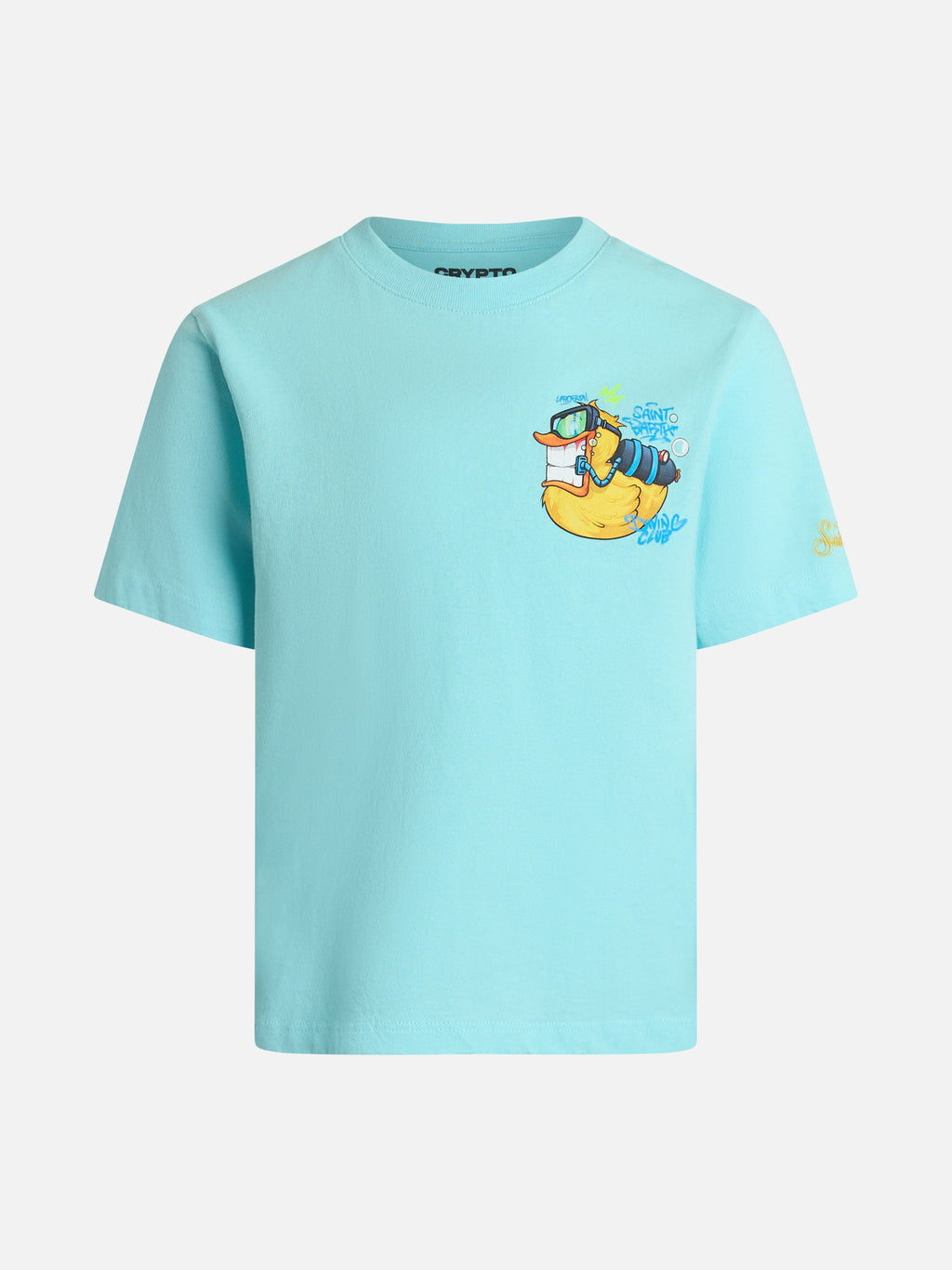 T-shirt verde acqua con stampa Ducky sottomarino | Special product image 1