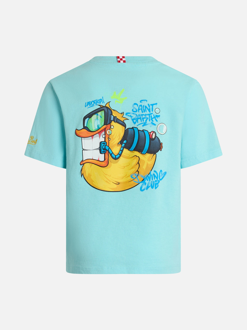 T-shirt verde acqua con stampa Ducky sottomarino | Special product image 3