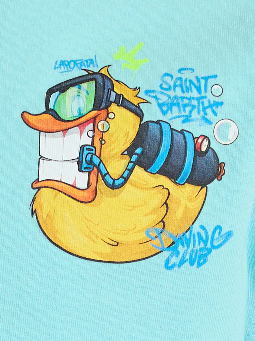 T-shirt verde acqua con stampa Ducky sottomarino | Special product image 2