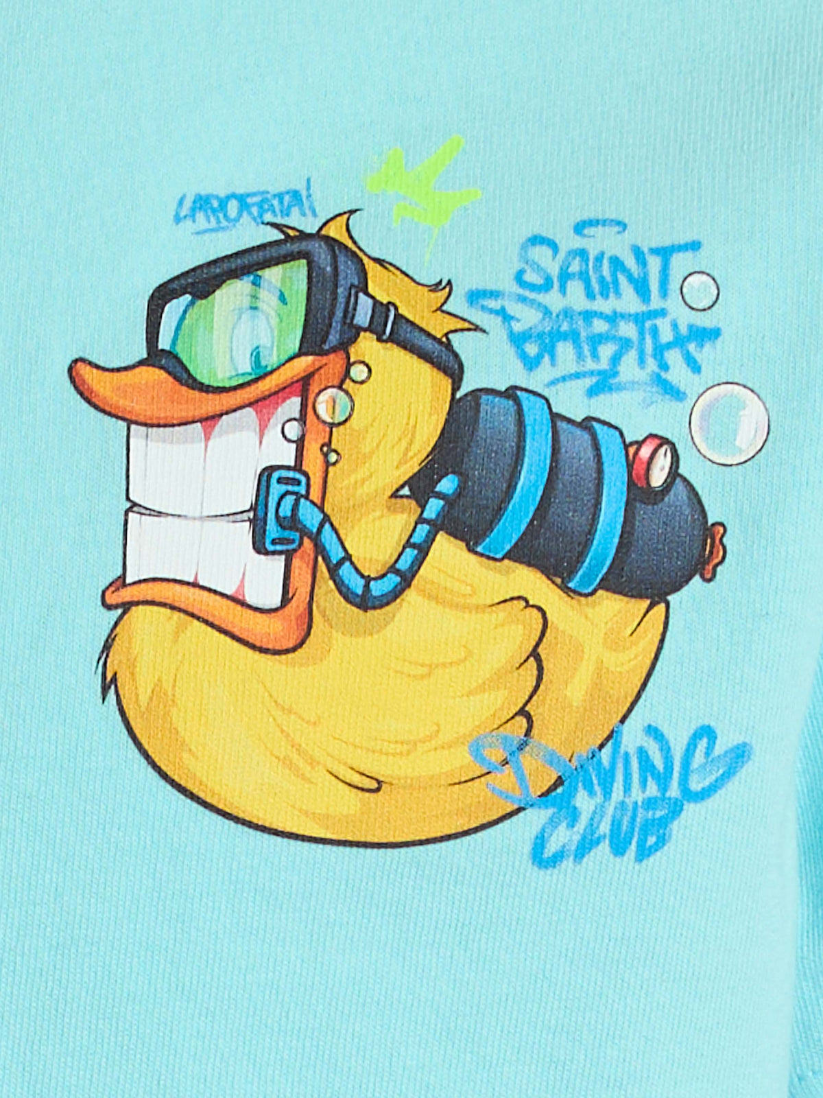 T-shirt verde acqua con stampa Ducky sottomarino | Special product image 2
