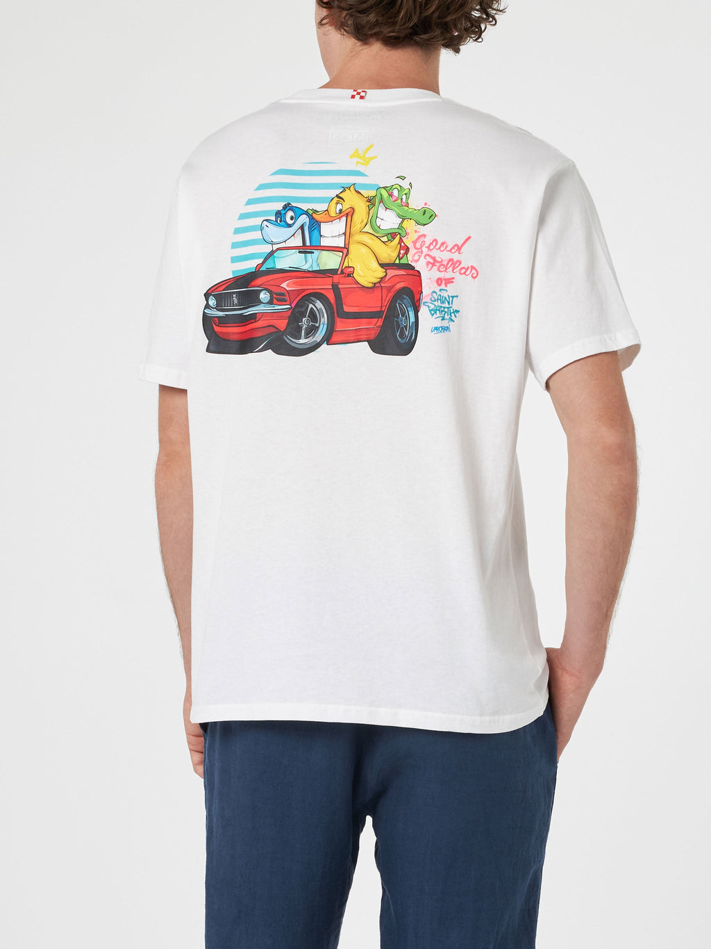 T-shirt bianca con stampa Cryptopuppets Good Fellas product image 3