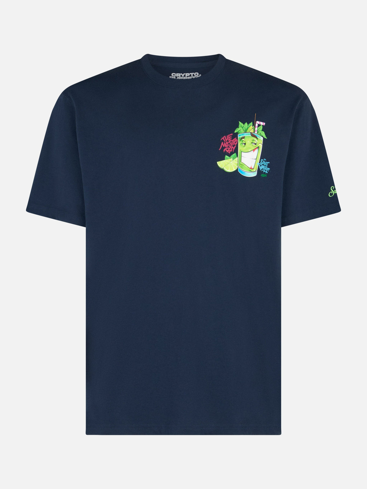 T-shirt blu con stampa Cryptopuppets Mojito | Special product image 5