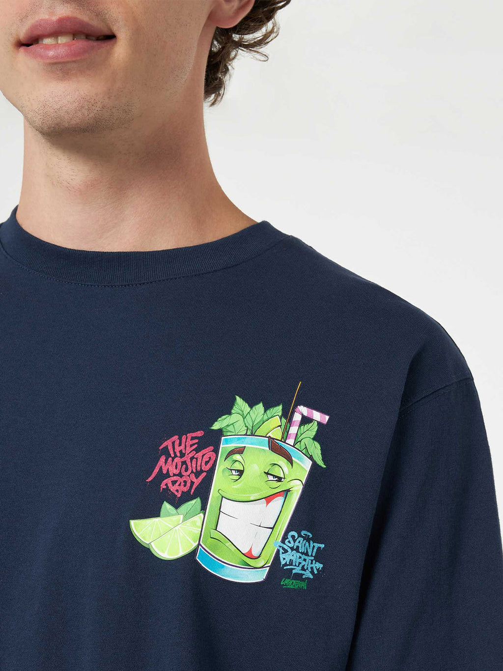 T-shirt blu con stampa Cryptopuppets Mojito | Special product image 2