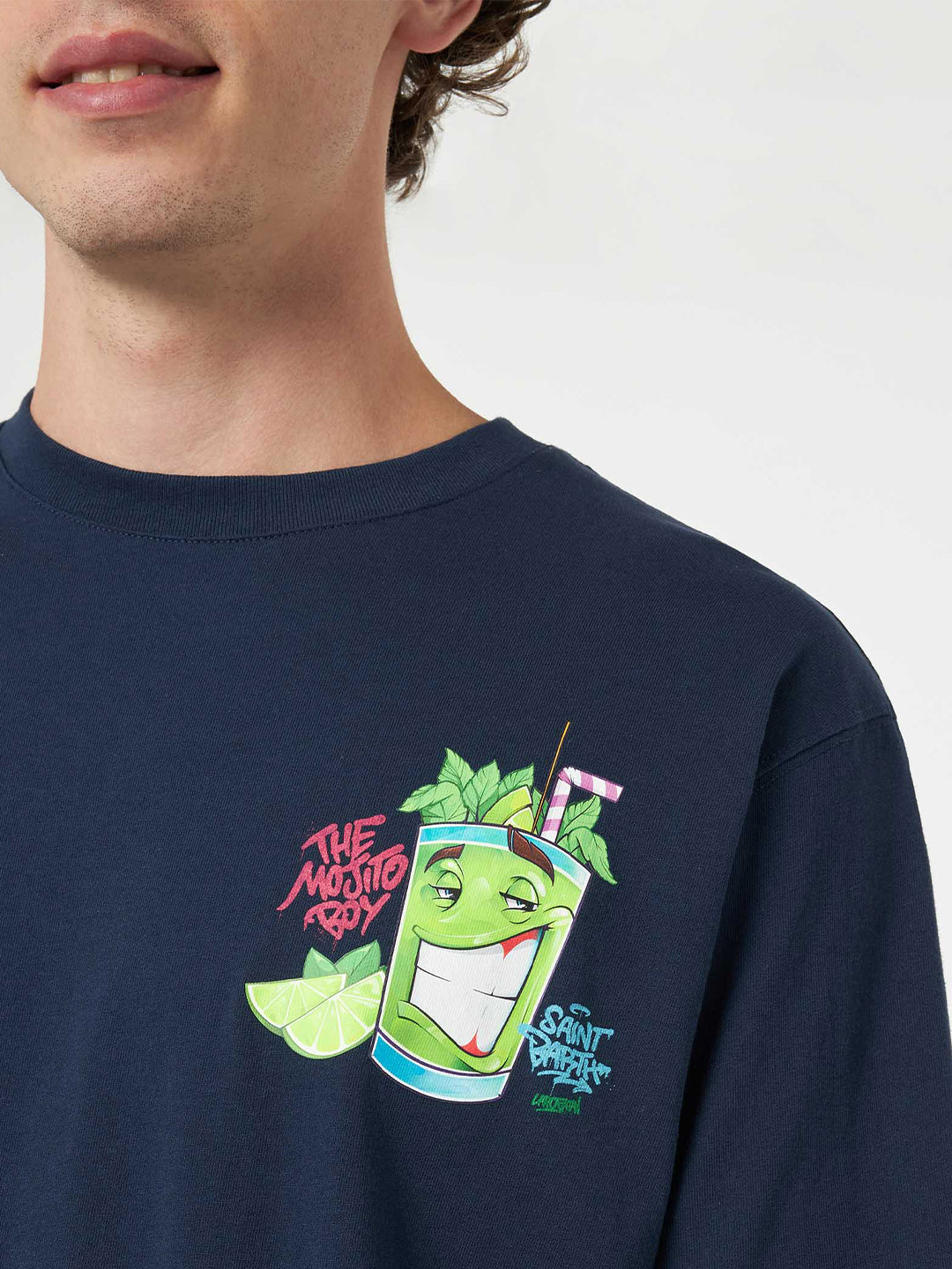 T-shirt blu con stampa Cryptopuppets Mojito | Special product image 2