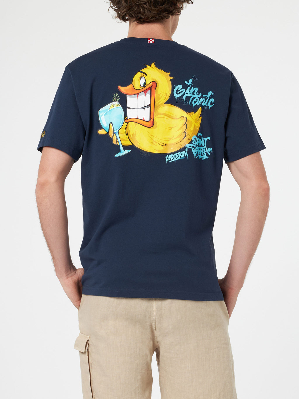 T-shirt blu con stampa Ducky Gin | Special Edition product image 3