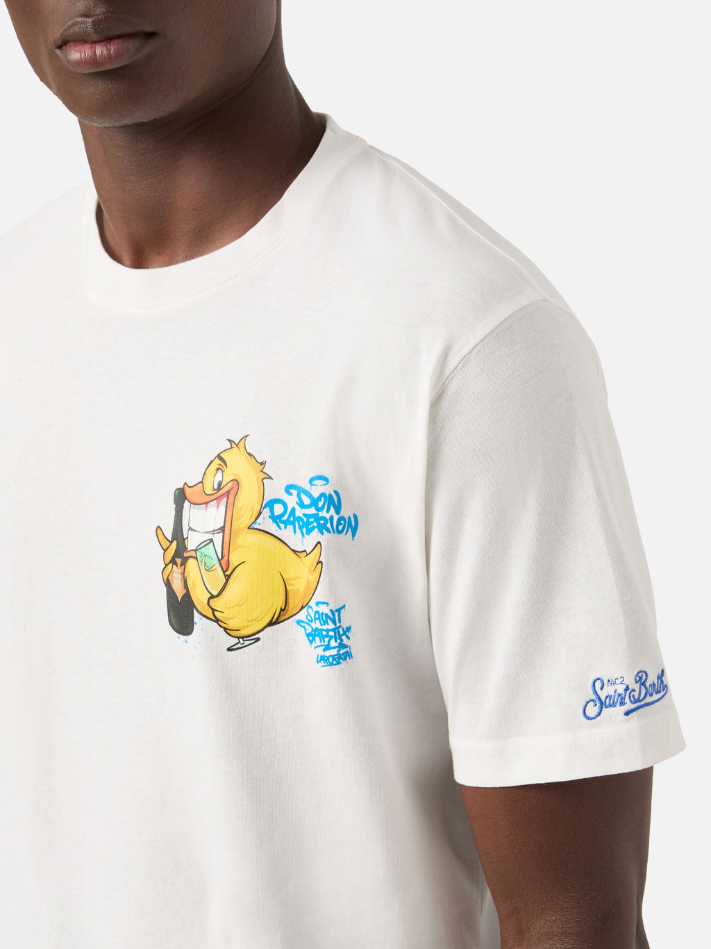 T-shirt bianca con stampa Don Paperion | Special Edition product image 3