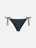 Slip mare Virgo classico in tessuto glossy finish grigio scuro con charms
