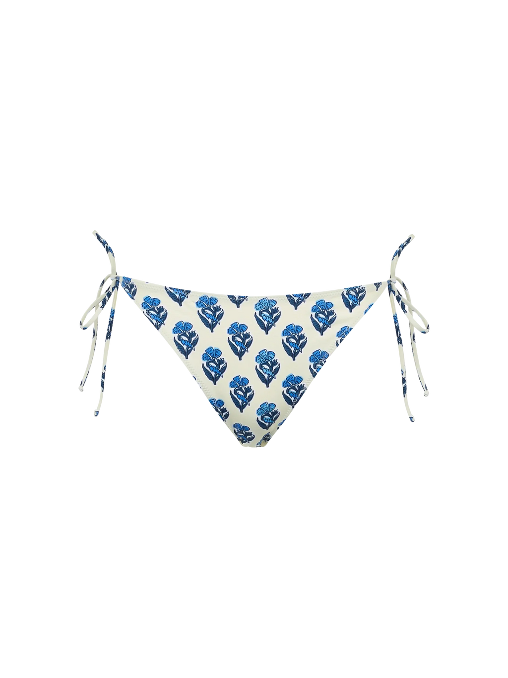 Slip mare Virgo con stampa floreale Jaipur su fondo bianco panna
