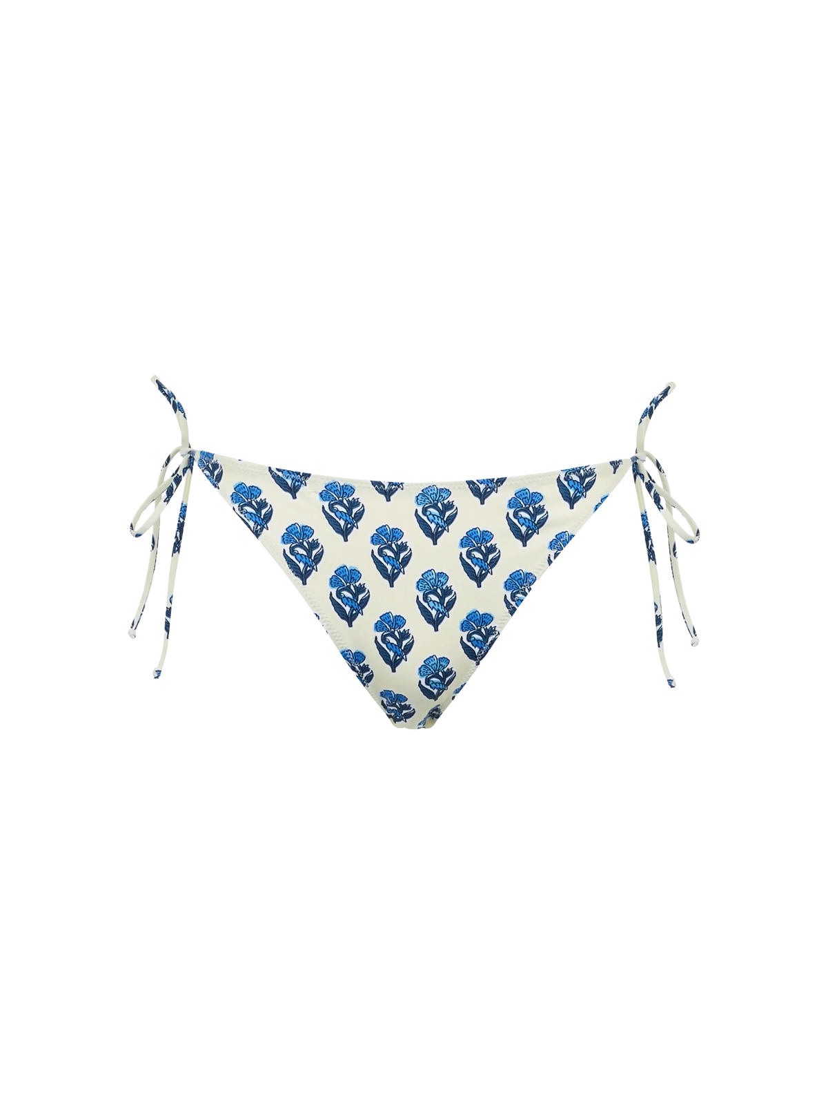 Slip mare Virgo con stampa floreale Jaipur su fondo bianco panna