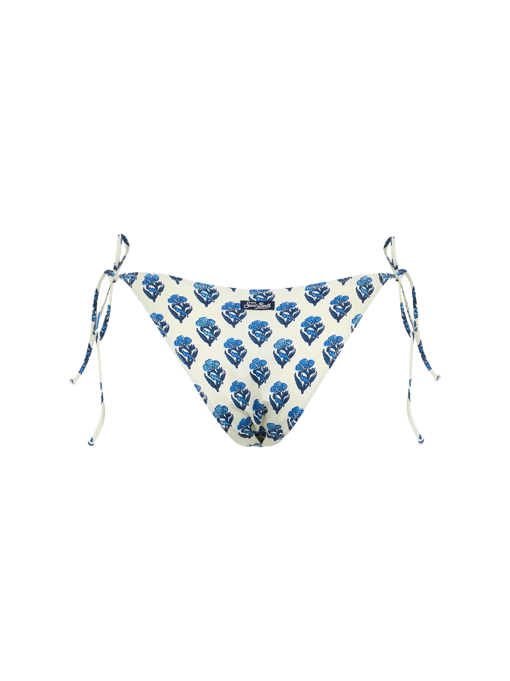Slip mare Virgo con stampa floreale Jaipur su fondo bianco panna