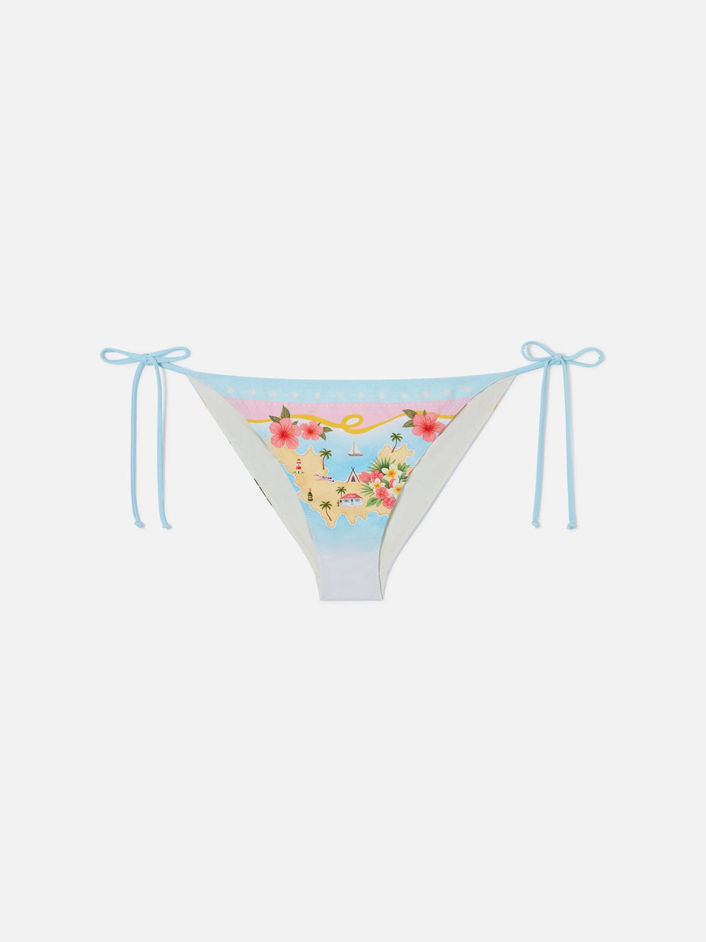 Slip mare Virgo classico con stampa mappa St. Barth