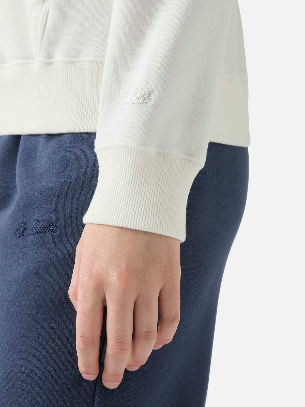 Felpa con cappuccio Virginia bianco panna patch St. Moritz product image 5