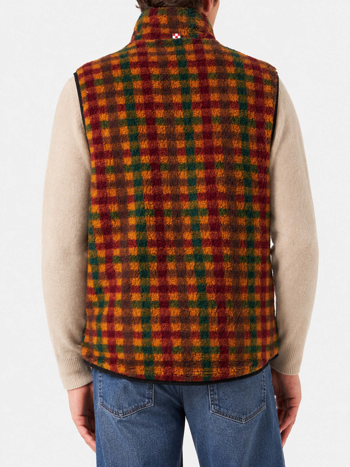 Gilet Wanaka a quadri in sherpa