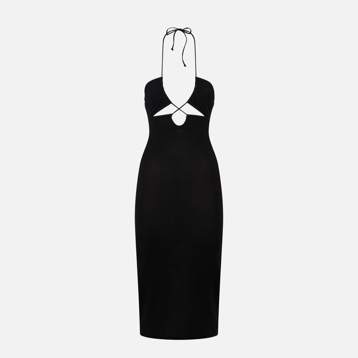Abito Farah nero con cut-out