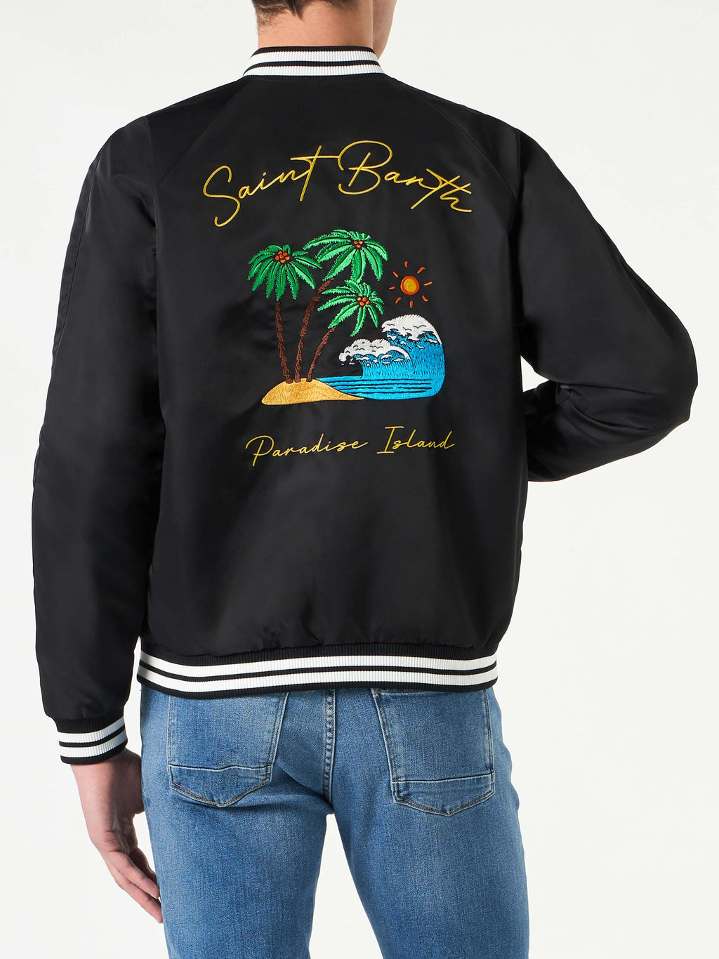 Giacca Oakland nera con ricamo onde e palme product image 2