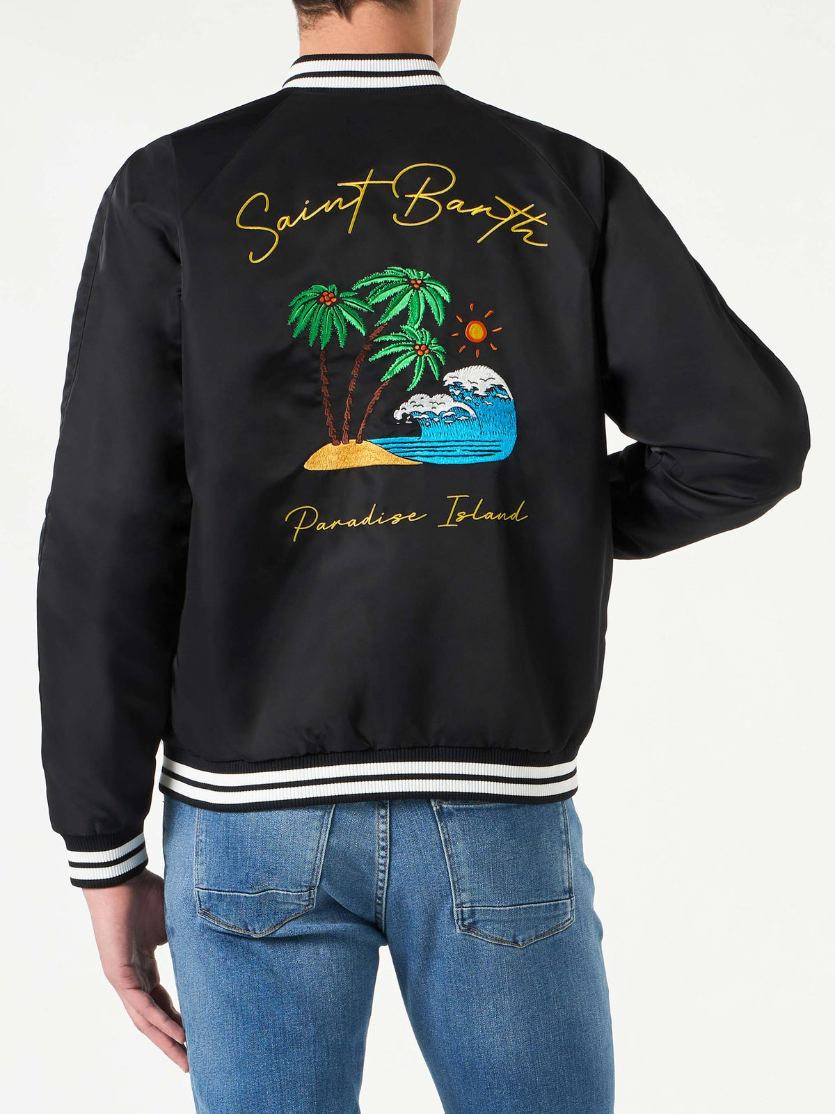Giacca Oakland nera con ricamo onde e palme product image 2